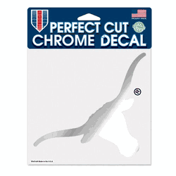 Texas Longhorns Decal 6x6 Perfect Cut Chrome