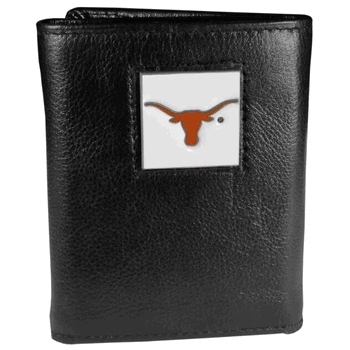 Texas Longhorns Deluxe Leather Tri-fold Wallet