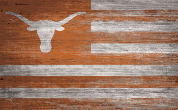 Texas Longhorns Distressed Flag 11x19