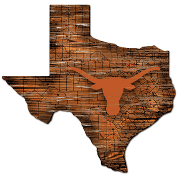 Texas Longhorns Distressed State with Logo