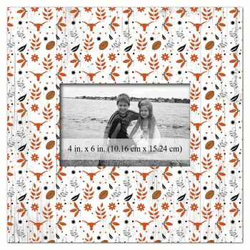 Texas Longhorns Floral Pattern 10x10 Frame