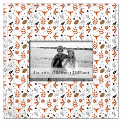 Texas Longhorns Floral Pattern 10x10 Frame