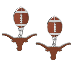 Texas Longhorns Football Stud Earrings