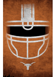 Texas Longhorns Ghost Helmet 17x26