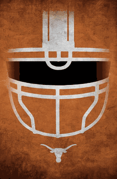 Texas Longhorns Ghost Helmet 17x26