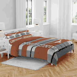 Texas Longhorns Heather Stripe 3 PC Full/Queen Bed in a Bag