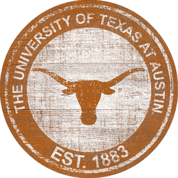 Texas Longhorns Heritage Logo Round Sign
