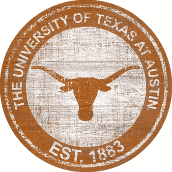 Texas Longhorns Heritage Logo Round Sign