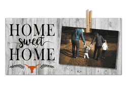 Texas Longhorns Home Sweet Home Clothespin 6x12