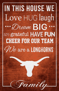 Texas Longhorns In This House 17x26