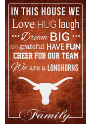 Texas Longhorns In This House 17x26