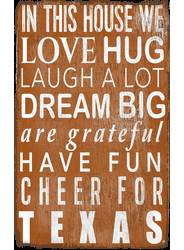 Texas Longhorns In This House Sign