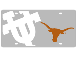 Texas Longhorns License Plate - Acrylic Mega Style