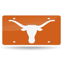 Texas Longhorns Orange 12" x 6" Laser Cut Tag For Car/Truck/SUV