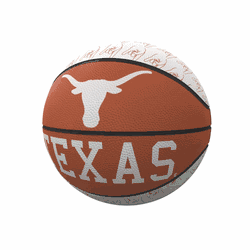 Texas Longhorns Repeating Logo Mini-Size Rubber Basketball