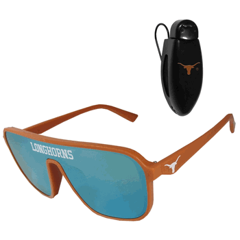 Texas Longhorns Shield Sunglasses with Visor Clip