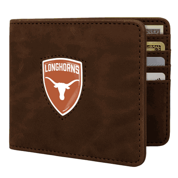 Texas Longhorns Shield Wallet - Brown