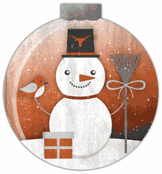Texas Longhorns Snowglobe 12in Wall Art
