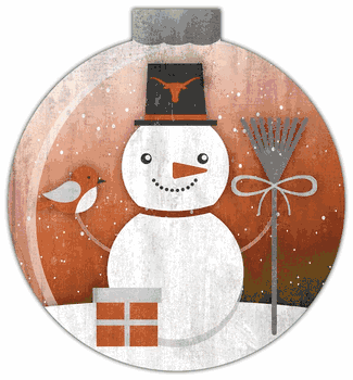 Texas Longhorns Snowglobe 12in Wall Art