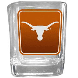 Texas Longhorns Square Glass Shot Glass