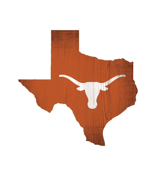 Texas Longhorns Team Color Logo State Sign