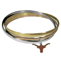 Texas Longhorns Tri-color Bangle Bracelet
