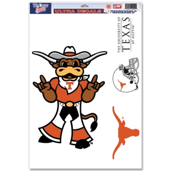 Texas Longhorns Ultra Decal 11in x 17in Mascot