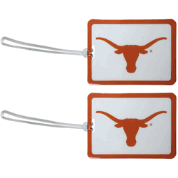 Texas Longhorns Vinyl Luggage Tag, 2pk