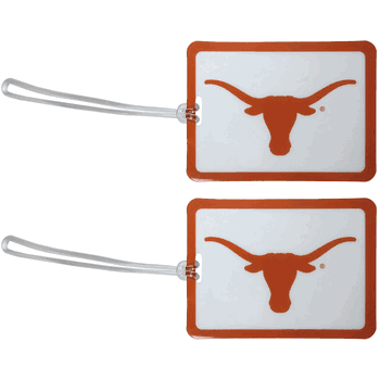 Texas Longhorns Vinyl Luggage Tag, 2pk