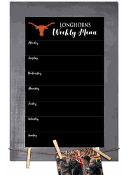 Texas Longhorns Weekly Chalkboard with frame & clothespins 11x19 Sign