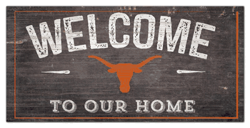 Texas Longhorns Welcome Distressed 6 x 12