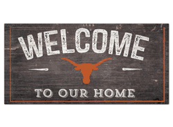 Texas Longhorns Welcome Distressed 6 x 12