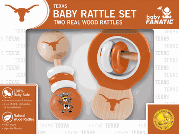 Texas Longhorns Wood Rattle Set