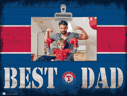 Texas Rangers 10" x 8" Best Dad with Stripe Clip Frame