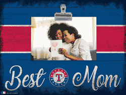 Texas Rangers 10" x 8" Best Mom with Stripe Clip Frame