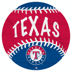 Texas Rangers 12" Baseball Cutout Sign with City Name