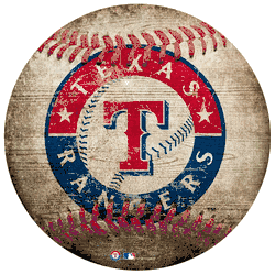 Texas Rangers 12" Baseball Shaped Sign