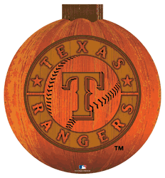 Texas Rangers 12 in. Halloween Pumpkin Sign