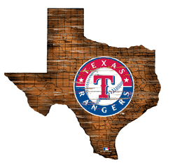 Texas Rangers 12" Mini Roadmap State Sign