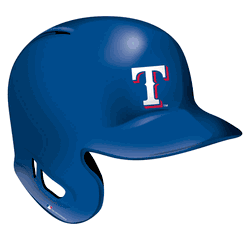 Texas Rangers 12in Authentic Helmet Sign