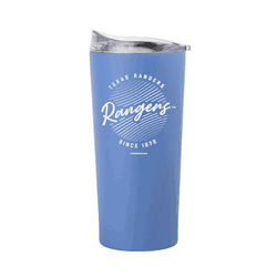 Texas Rangers 20oz Retro Script Arctic Powder Coat Tumbler