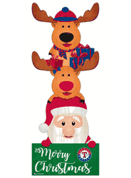 Texas Rangers 31" Santa Stack Leaner