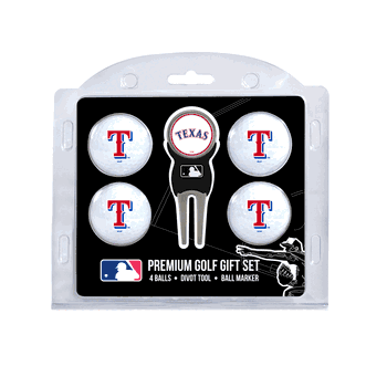 Texas Rangers 4 Ball Gift Set + Divot Tool & Marker