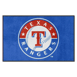 Texas Rangers 4X6 High-Traffic Mat with Durable Rubber Backing - Landscape Orientation