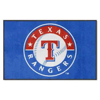 Texas Rangers 4X6 High-Traffic Mat with Durable Rubber Backing - Landscape Orientation