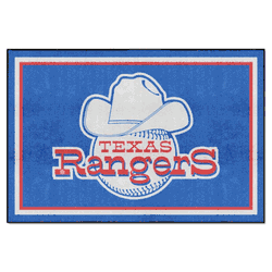 Texas Rangers 5ft. x 8 ft. Plush Area Rug - Retro Collection