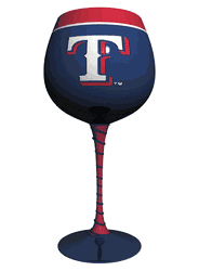 Texas Rangers Artisan Wine Glass
