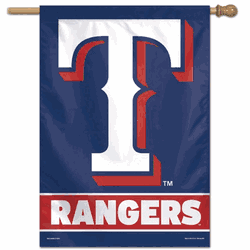 Texas Rangers Banner 28x40 Vertical Alternate Design