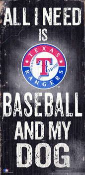 Texas Rangers Baseball and My Dog Sign