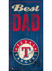 Texas Rangers Best Dad 6x12 Sign